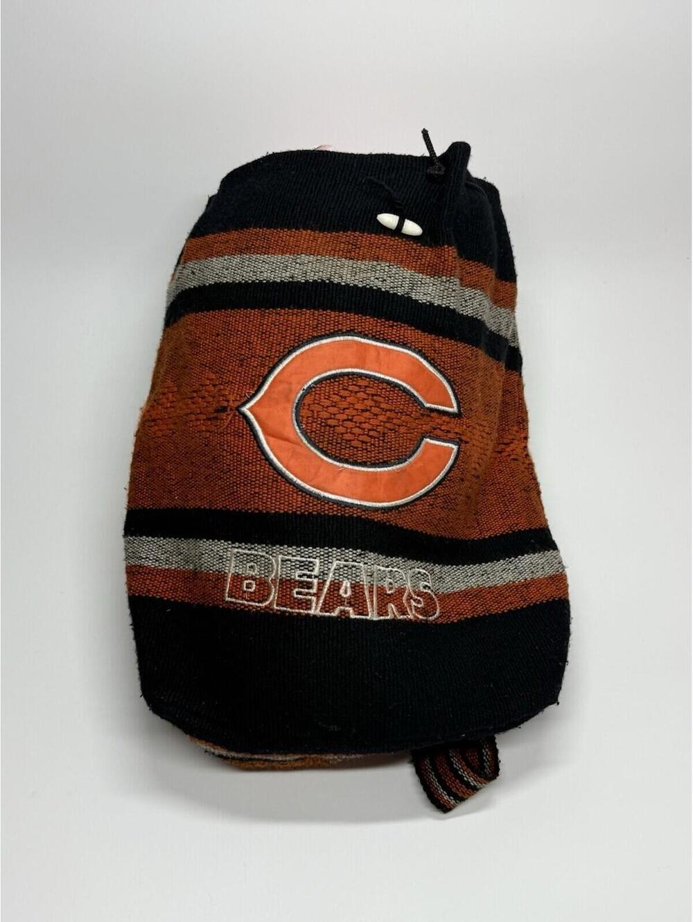 Chicago Bears Handmade Style Backpack Bag Orange Navy NFL